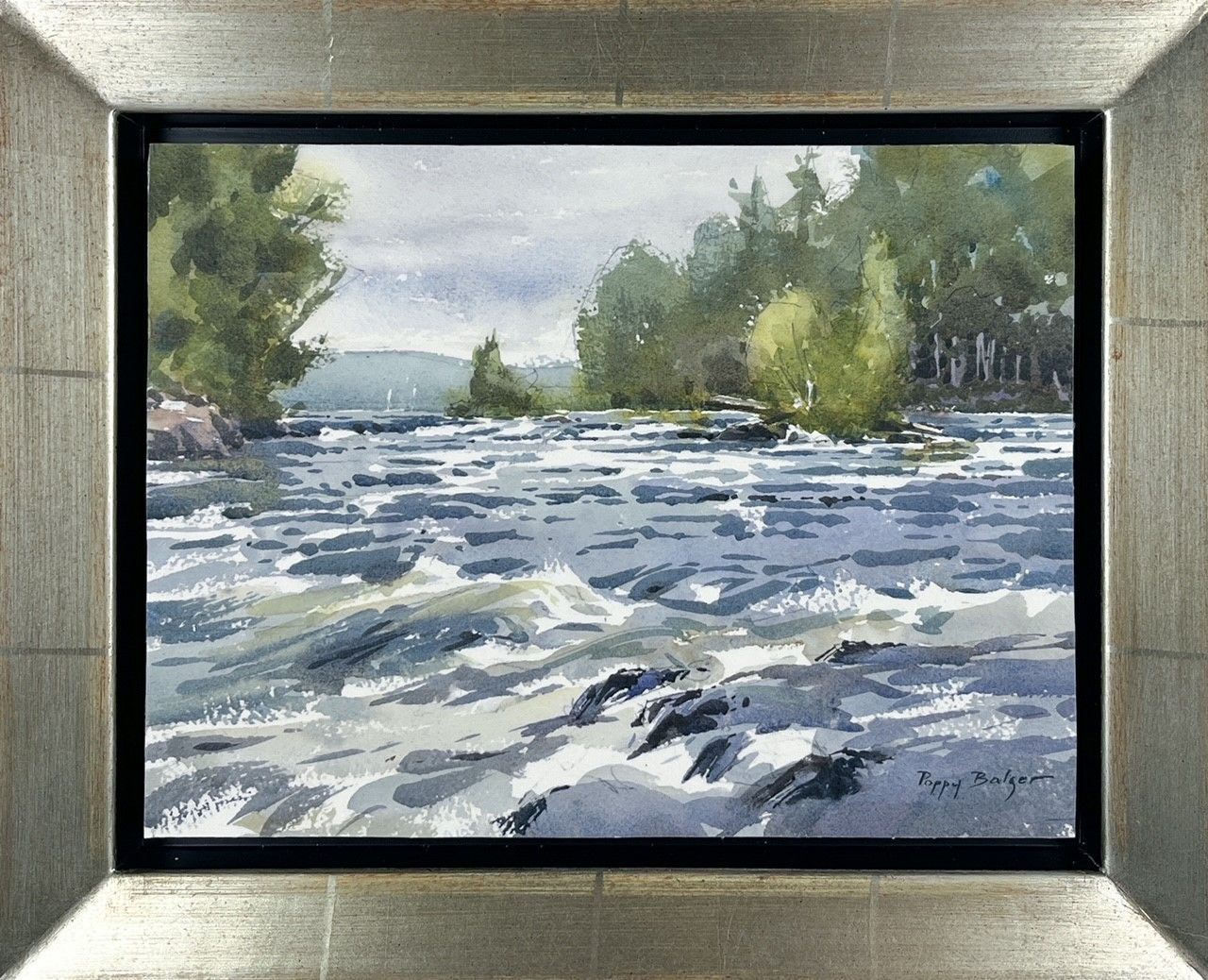 Poppy Balser Saint John New Brunswick Canada Handworks Canadian Painting Watercolor Landscape Seascape Framed Little Falls