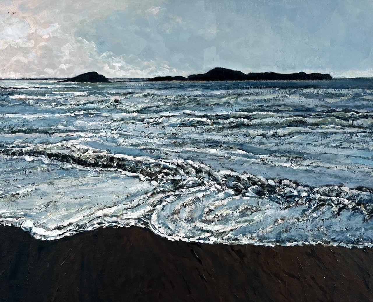 Lynn Wigginton Saint John New Brunswick Canada Handworks Canadian Acrylic &amp; Oil Painting &quot;After the Storm&quot; Seascape