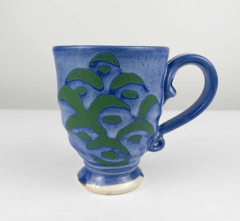 Small Pottery Mug Flo Blue