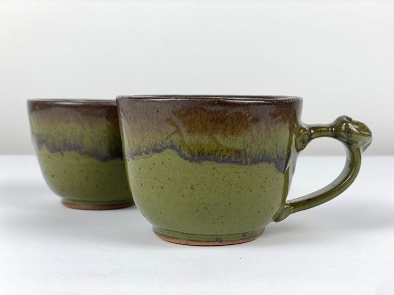 Cortado Pottery Cup &quot;Moniques Green&quot;