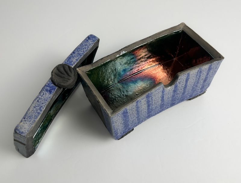 Raku Pottery Box 15cm