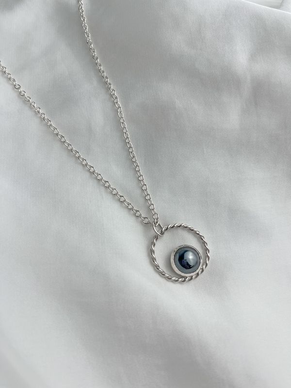 Hematite Pendant Sterling Silver