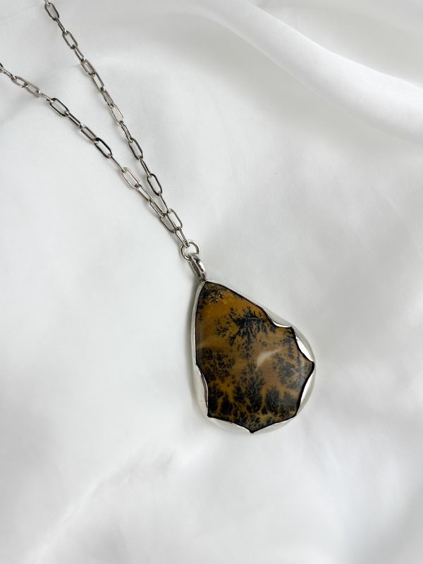 Australian Dendritic Opal Pendant SS