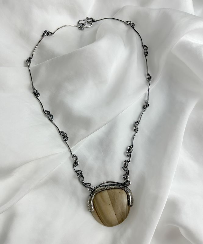 Graduated Fancy Wire Pendant Oxidized SS