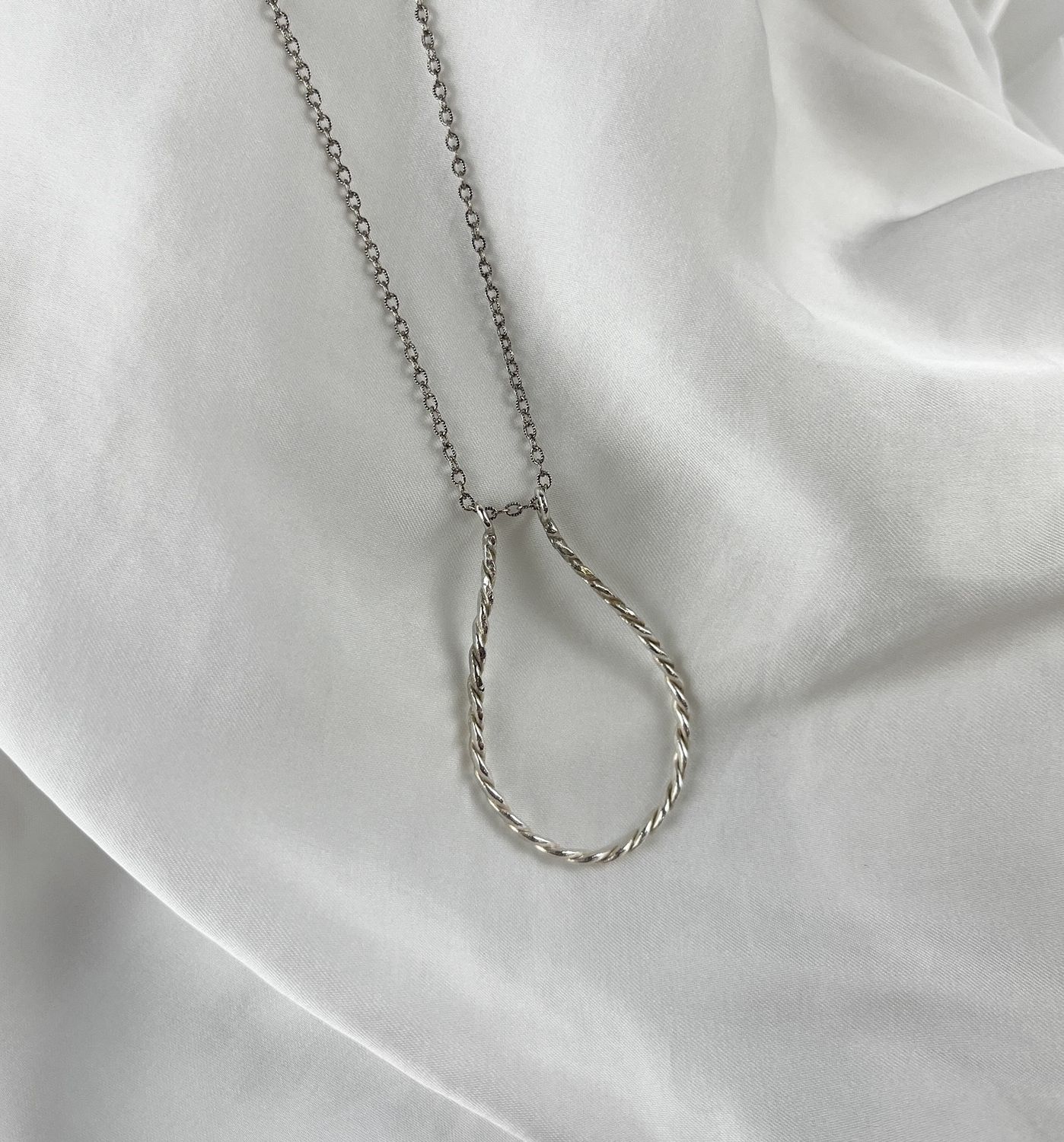 Silver Twisted Ring Keeper Pendant