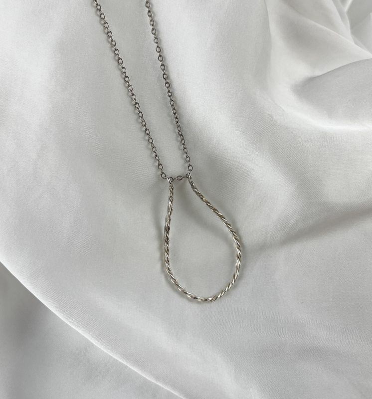 Silver Twisted Ring Keeper Pendant