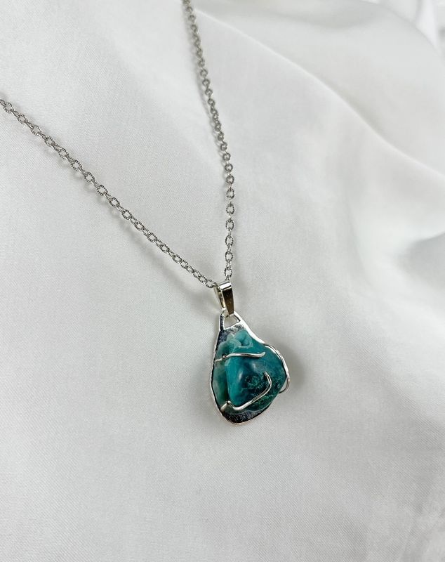 Chrysocolla Pendant SS