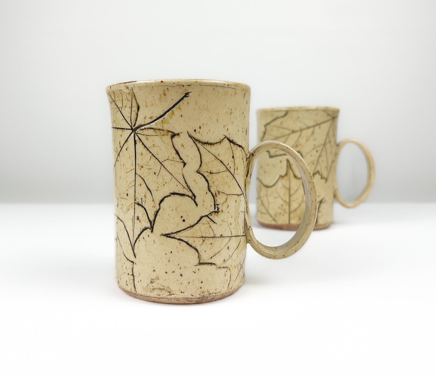 Maple Leaf Pottery Mug