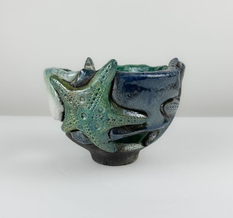 Starfish Raku Pottery Bowls