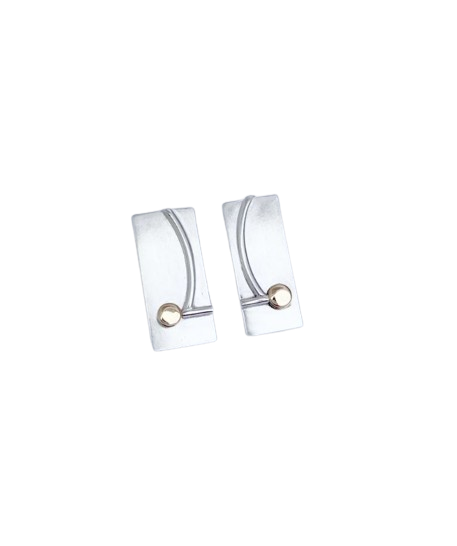 Resilience 14K Gold & Sterling Silver Collection, Option: Studs