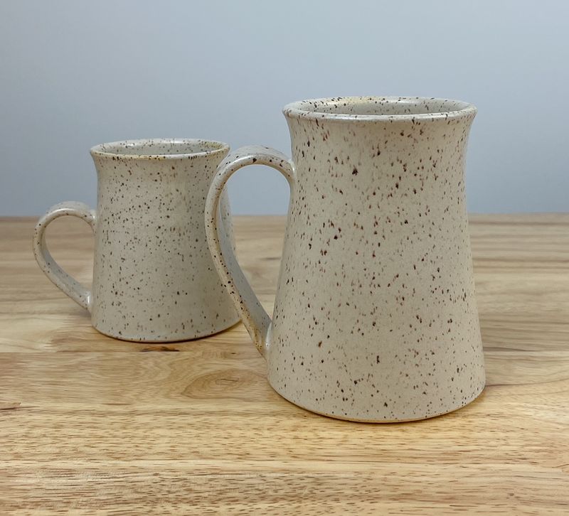 Tapered Pottery Mugs