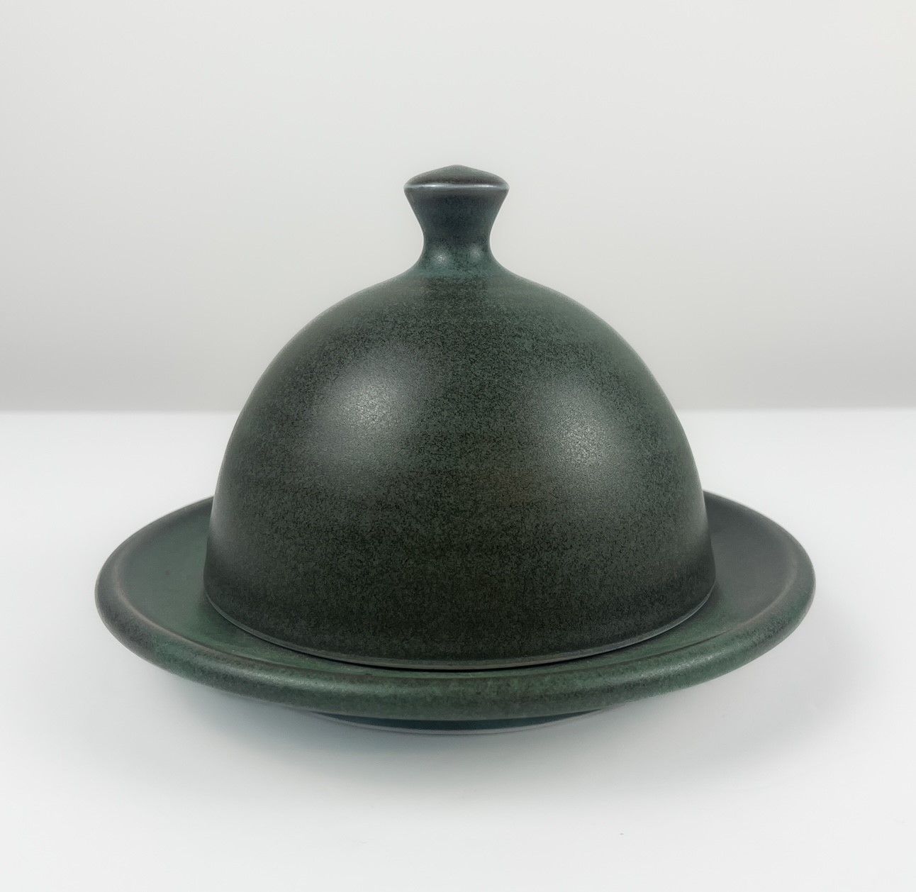 Pottery Butter Dish, Option: Green
