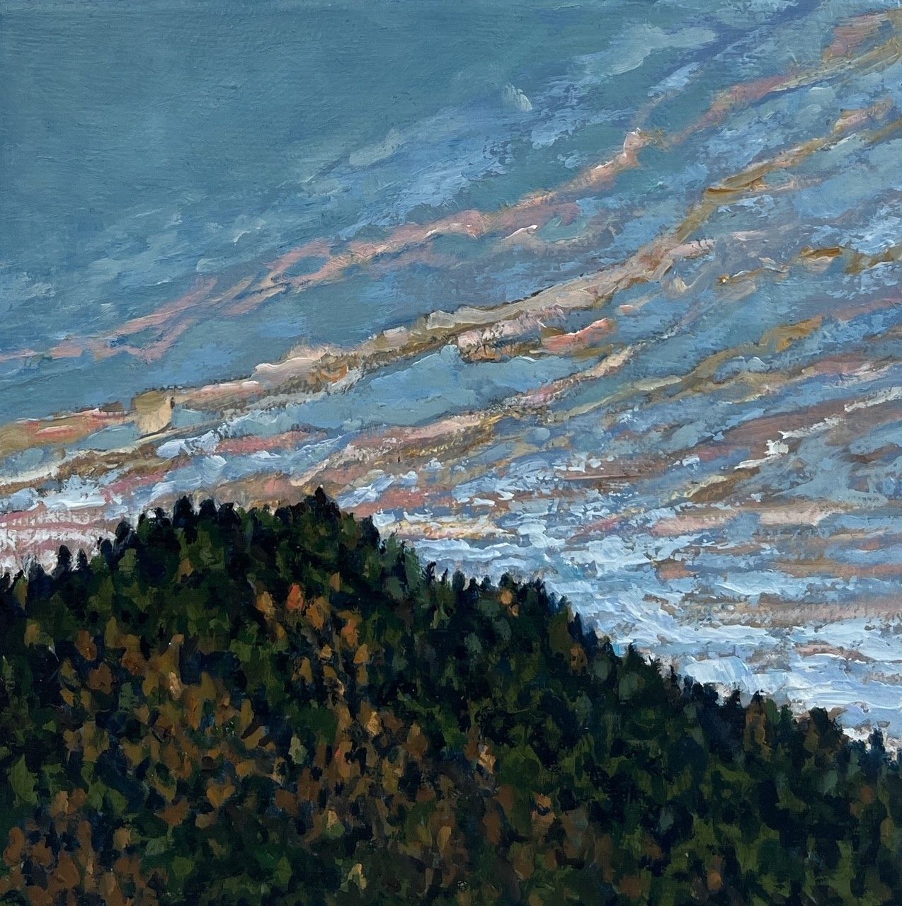 Lynn Wigginton Saint John New Brunswick Canada Handworks Canadian Acrylic Oil Painting Seascape Landscape &quot;Change of Season&quot;