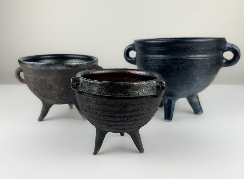 Raku Pottery Cauldron