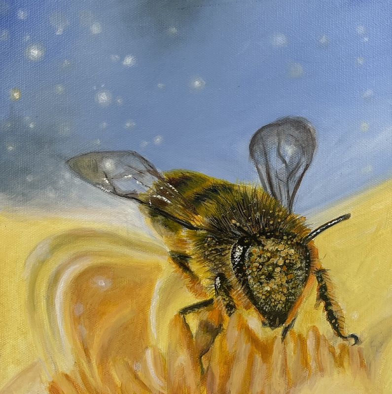 Melissa May Saint John New Brunswick Canada Handworks Canadian Acrylic Painter Realism Bumblebee Bee