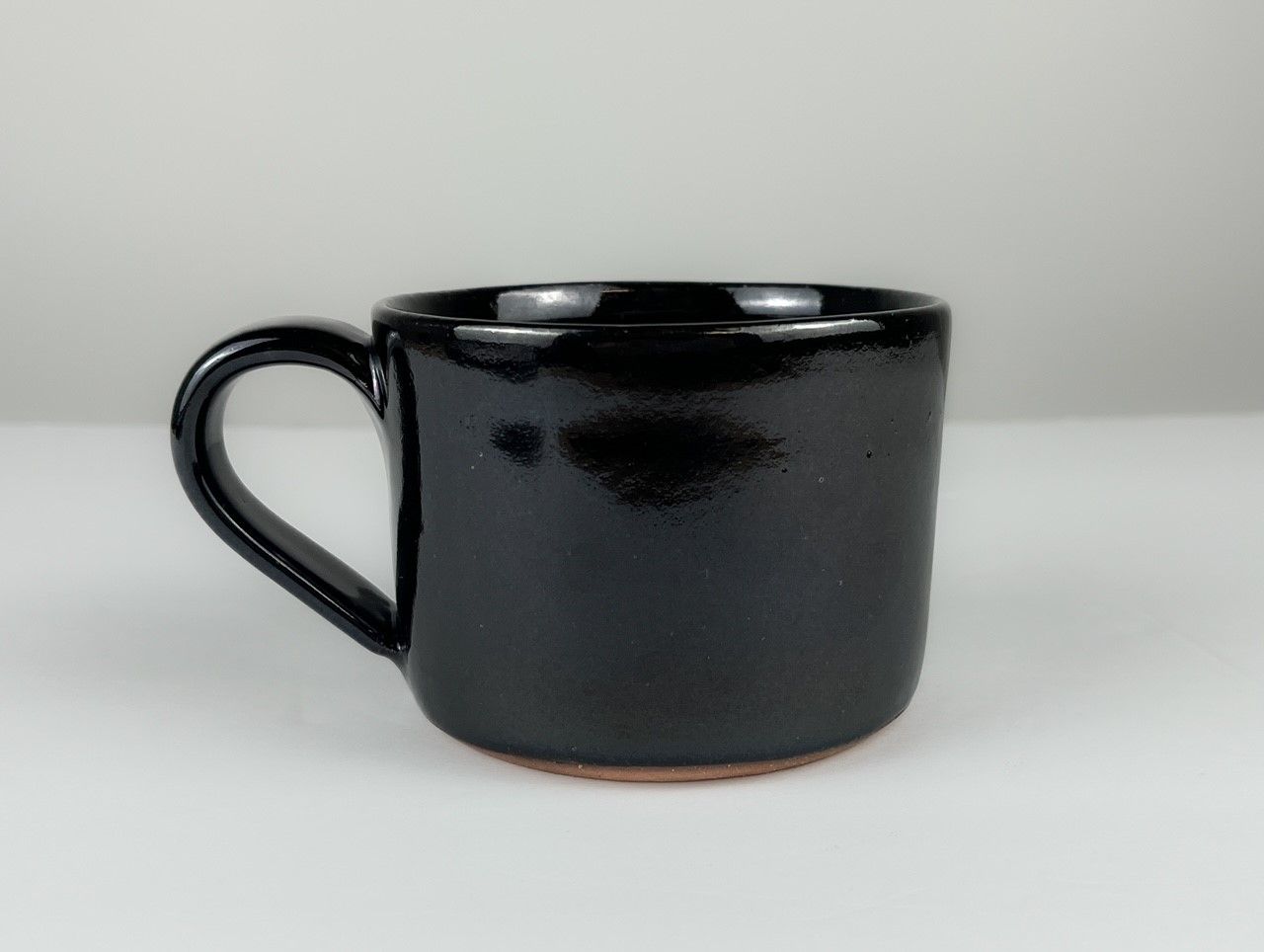 Black Pottery Mug, Option: Short