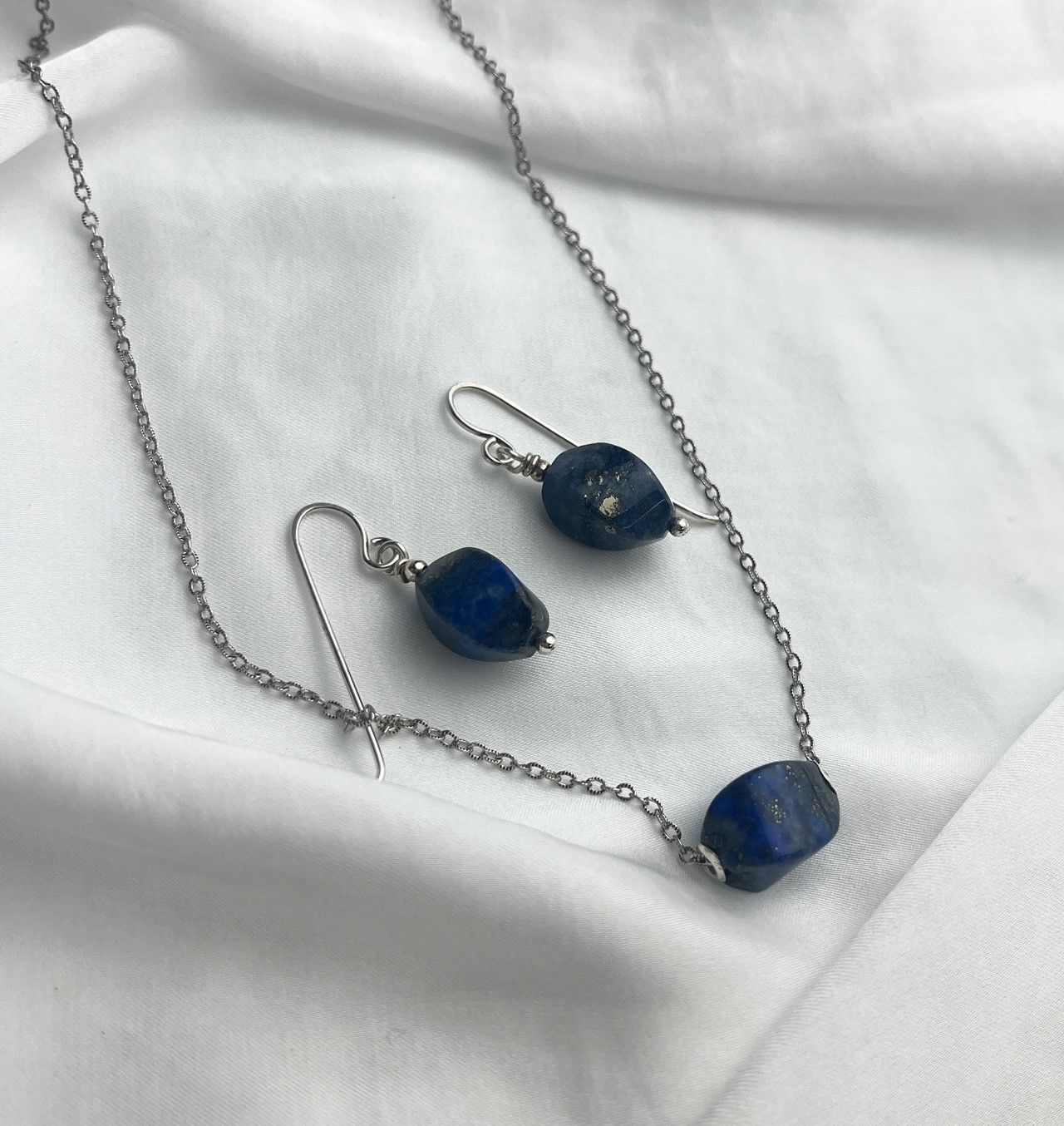 Set: Lapis Pendant + Drops