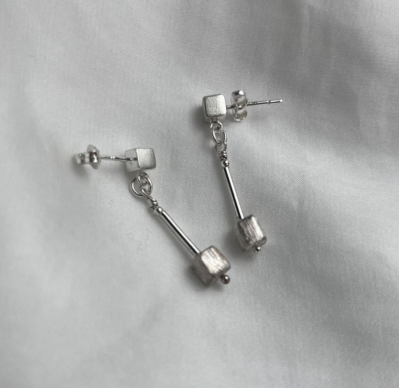 Small Squares Stud Earrings