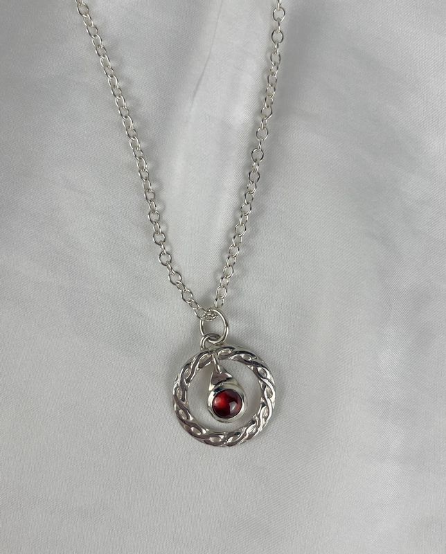 Carnelian Pendant Sterling Silver