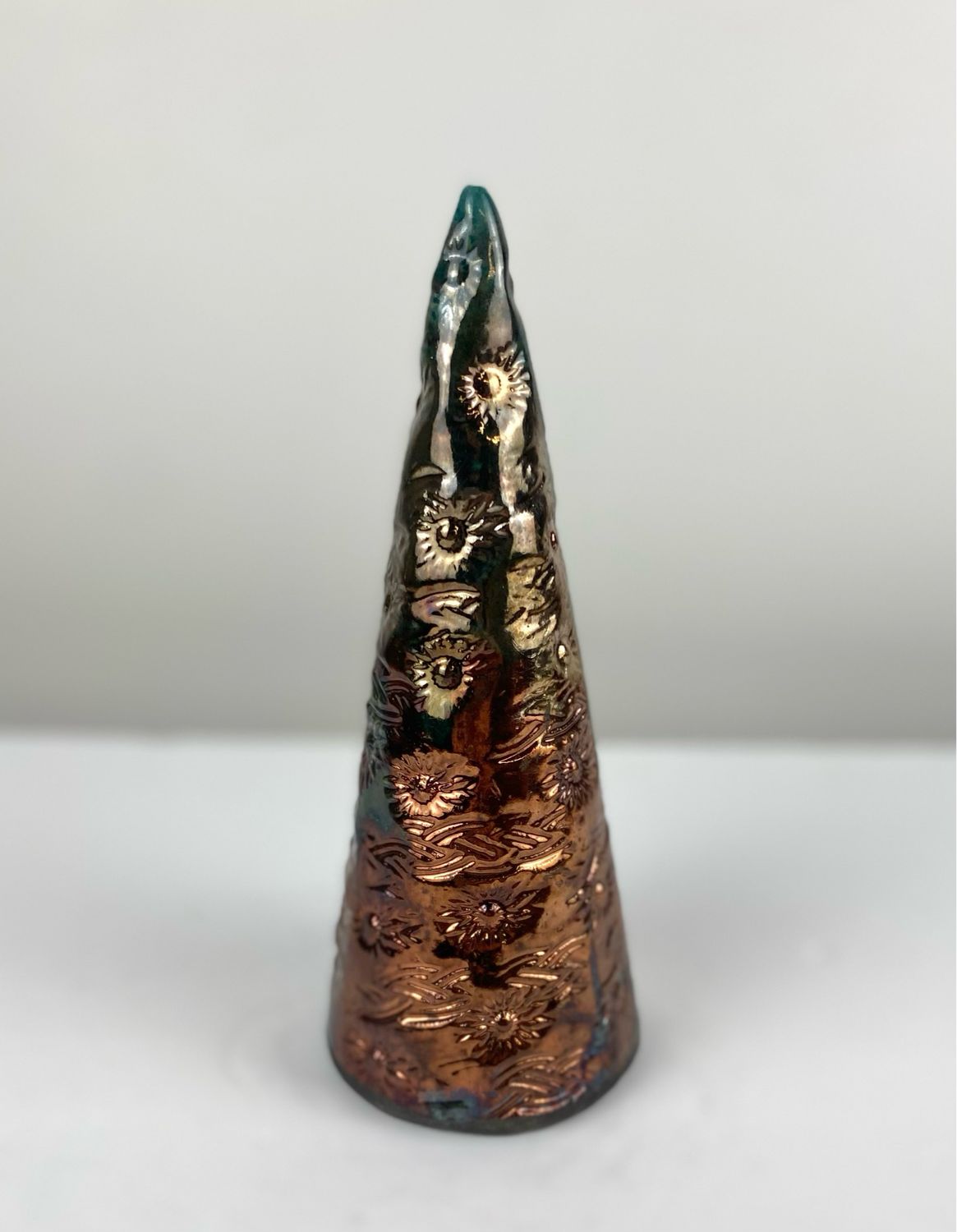 Raku Christmas Tree (No Star), Option: A-Small