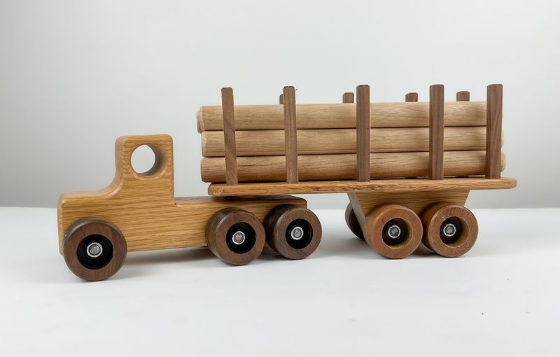 Wooden Toy on Wheels