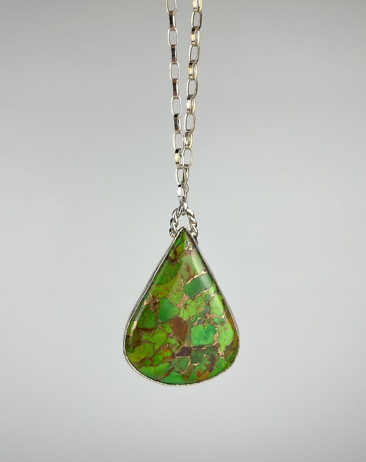 Mohave Turquoise Metal Matrix Jewellery, Option: Pendant