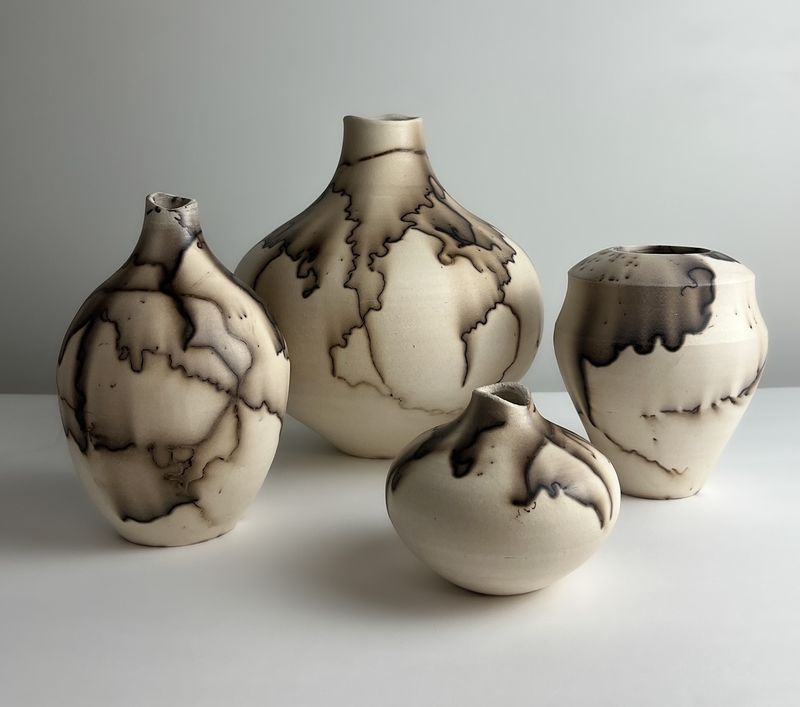 Pinhole Raku Vase