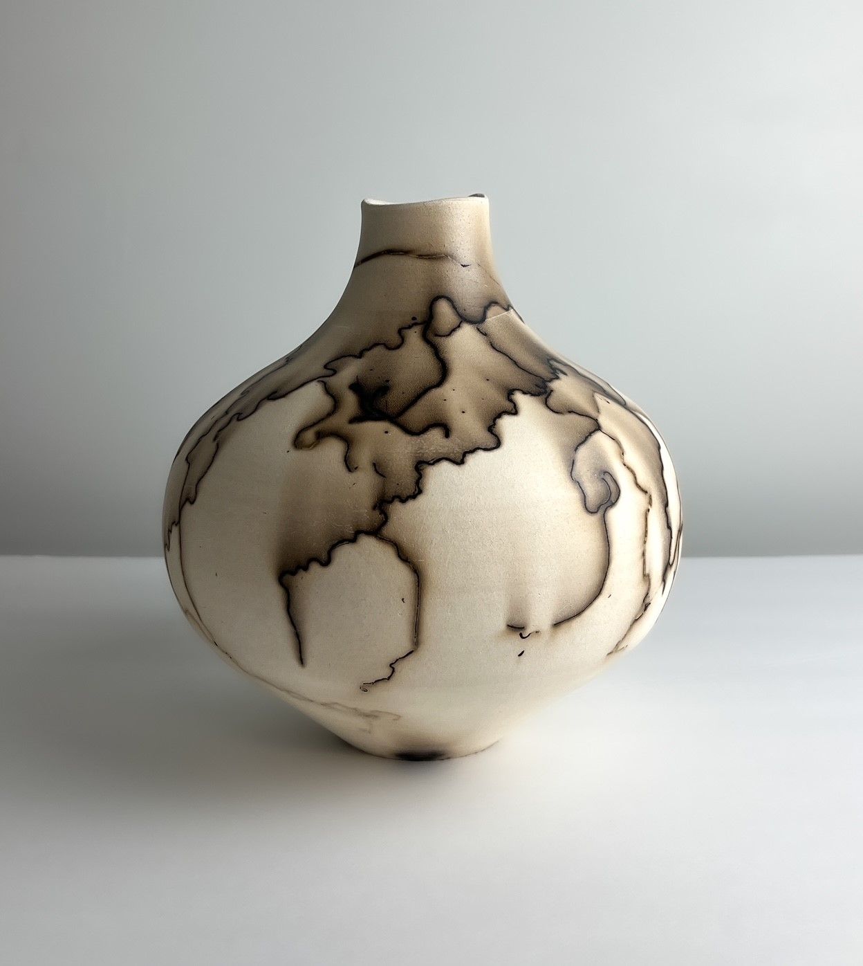 Pinhole Raku Vase, Option: 9&quot;
