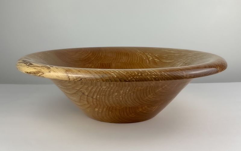 Spalted Yellow Birch Bowl 15x4.5&quot;