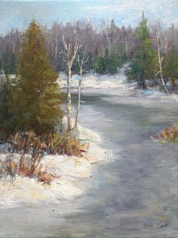 &quot;Capturing The Season&quot; Oil on Canvas 9x12&quot; Framed 10.25 x 13.25&quot;