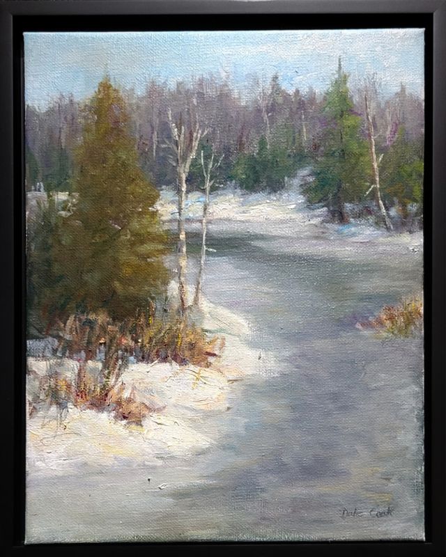 "Capturing The Season" Oil on Canvas 9x12" Framed 10.25 x 13.25"