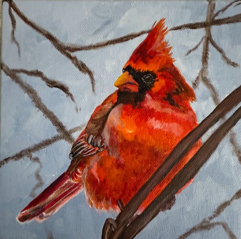 "Oh Hello There" 6x6" Acrylic Painting