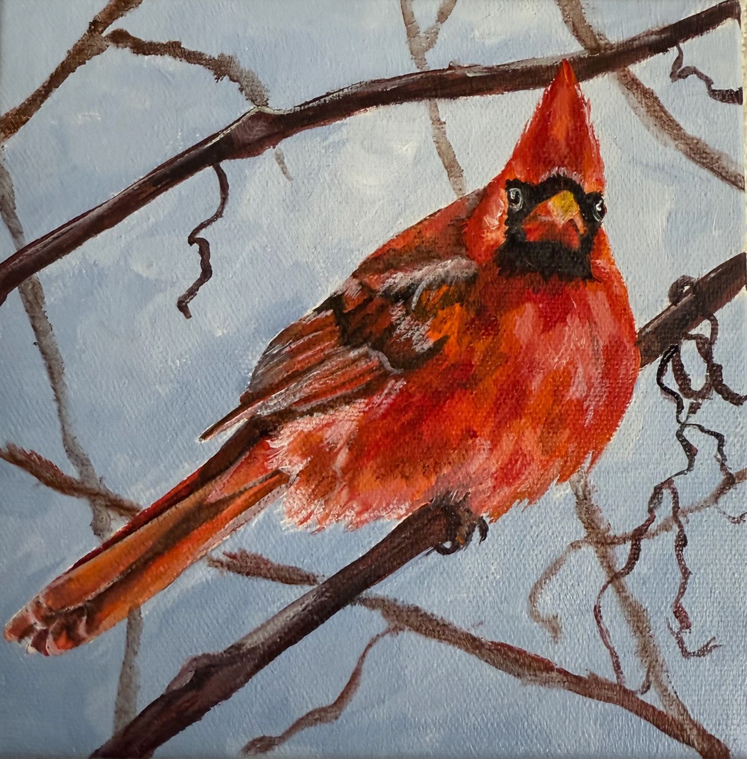 &quot;Looking Regal&quot; 6x6&quot; Acrylic Painting