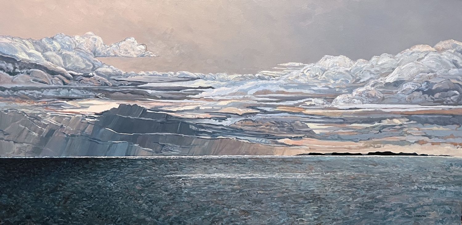Lynn Wigginton Saint John New Brunswick Canada Handworks Canadian Acrylic &amp; Oil Painting Landscape, Seascape, &quot;Bay of Fundy,&quot;