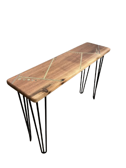 Steve Jones Saint John New Brunswick Canada Handworks Gallery Canadian Woodwork Wooden Table Made with Repurposed Skateboard