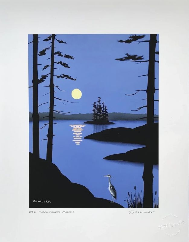 Midsummer Moon - 7.5x10" (11x14) Ltd Ed. Giclee Print​ by Natasha Miller Available at Handworks Gallery, Saint John New Brunswick