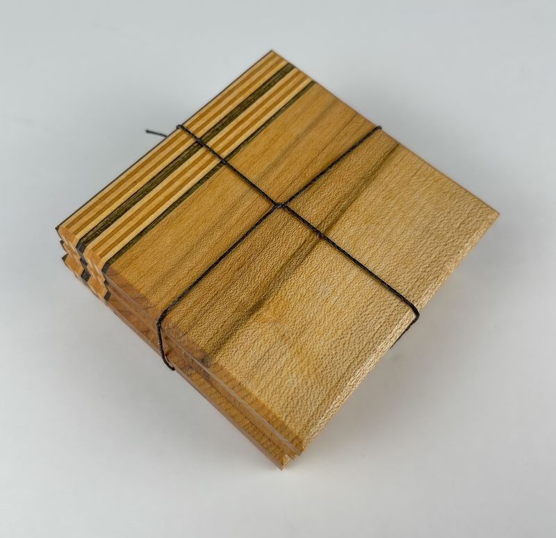 Set of 4 Wooden Coasters Made with Repurposed Skateboards