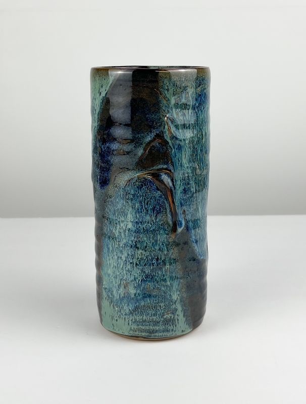 Pottery Vase Ocean Glaze