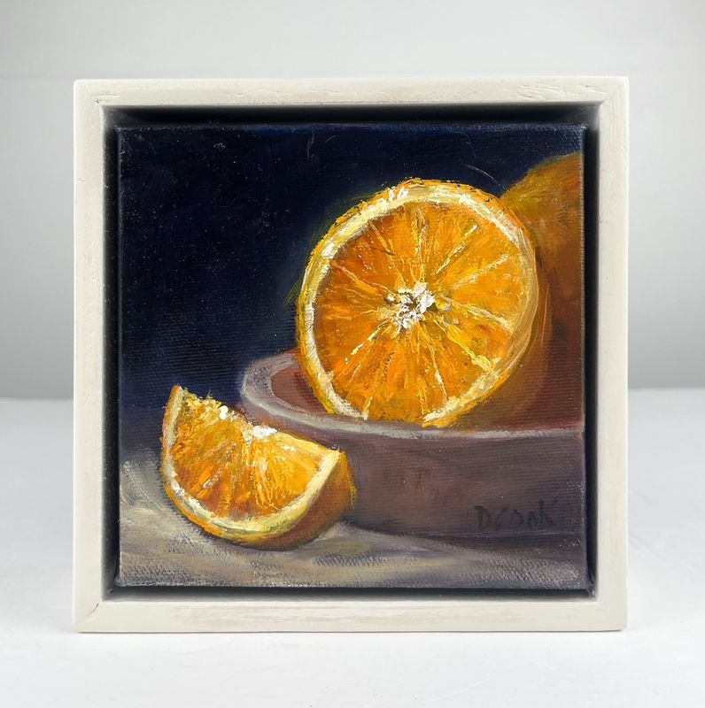 &quot;Oranges&quot; Still Life Oil on Canvas 5x5x1.5&quot;