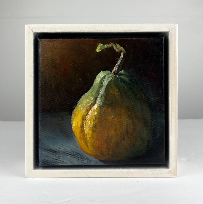 "Squash" Still Life Oil on Canvas 5x5x1.5"