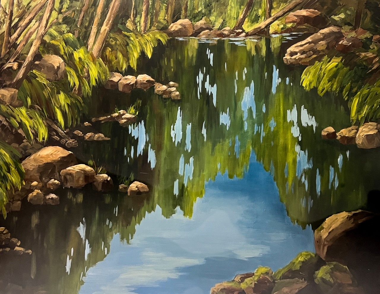 &quot;Fractured Light&quot; 48x60&quot; Acrylic Painting