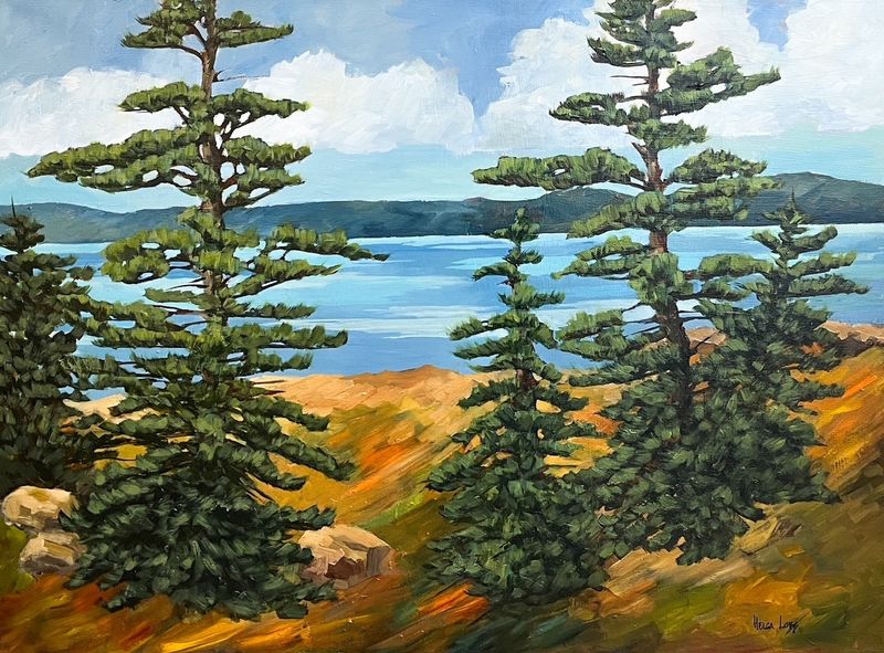 &quot;October Shore&quot; 30x40&quot; Acrylic painting on Canvas