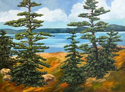 &quot;October Shore&quot; 30x40&quot; Acrylic painting on Canvas