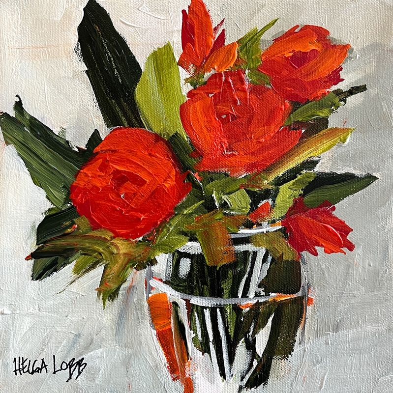 "Sweet Valentine 3" 10x10" Acrylic on Canvas