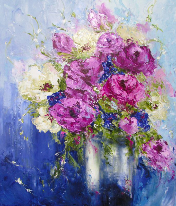 &quot;She&#39;s the Very Essence of Love&quot; 20x24 Oil Knife Painting