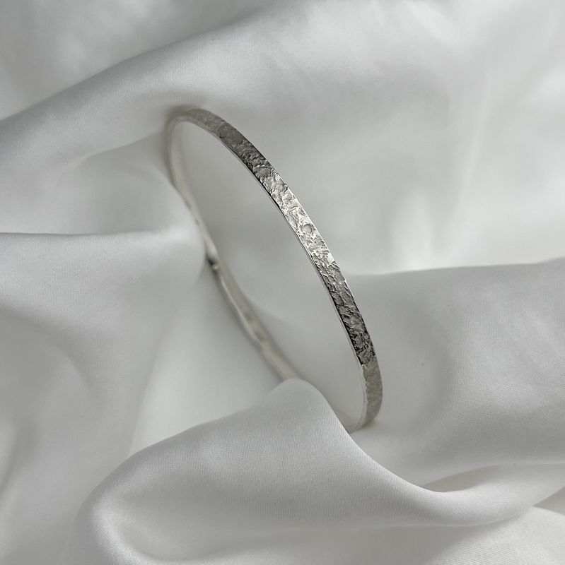 Dimitri Gagnon Morris Saint John New Brunswick Canada Canadian Jewelry Handworks Silversmith Thin Sterling Silver Bangle
