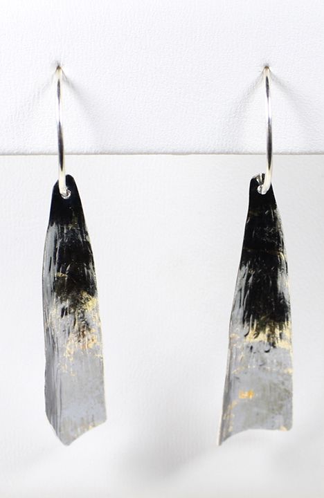 Dimitri Gagnon Morris Saint John New Brunswick Canada Canadian Jewelry Handworks Silversmith Hook Earrings Oxidized Silver