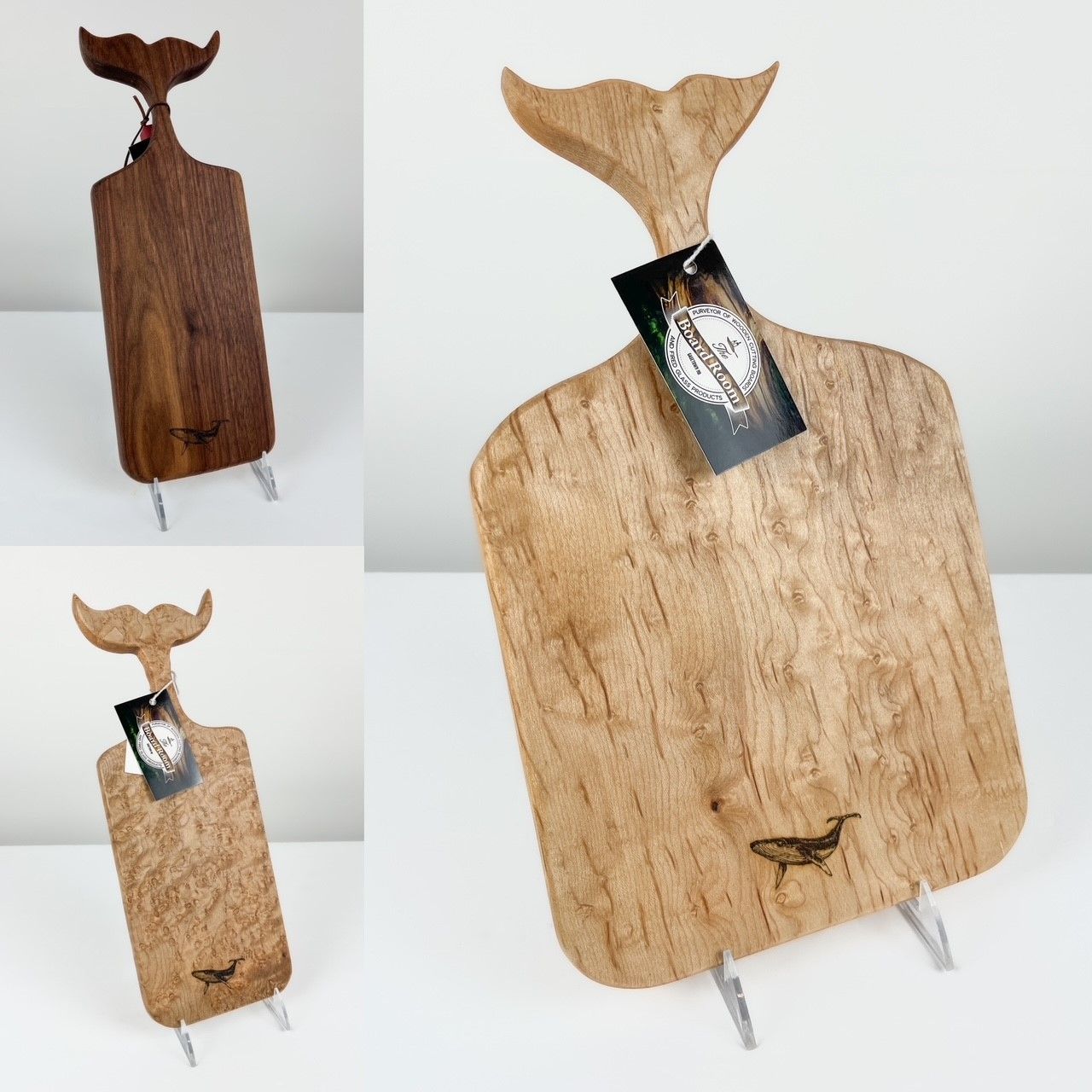 Wooden Whale Tail Cheese Board