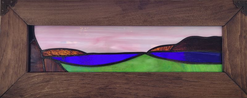 Denis Eve Canadian Stained Glass Artist Saint John New Brunswick Canada Handworks Gallery Framed Horizontal Landscapes 