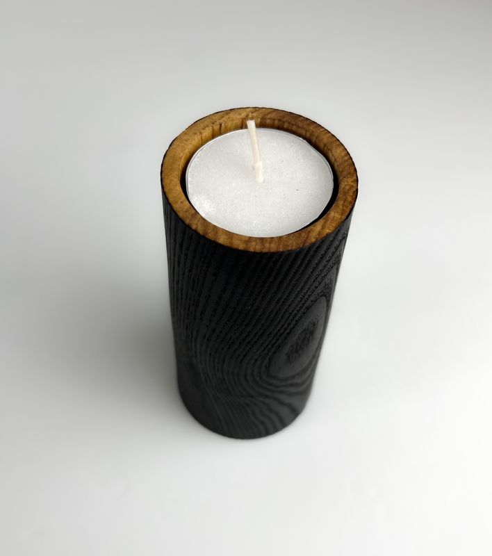 Burned Ash Tea Light Candle Holder